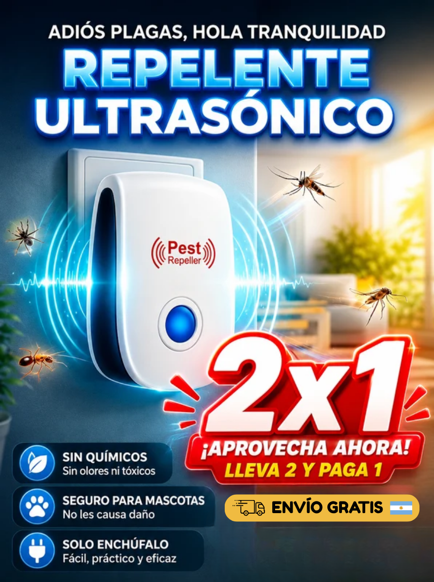 KIT 2X1 - Repelente Ultrasónico PARA PLAGAS