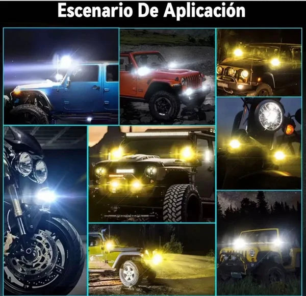 PACK 2 Faros Led de Largo Alcance Vehículo